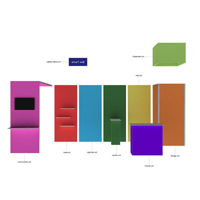 دیوارهای غرفه نمایشگاه تجاری 3x3 3x4 3x5 قابل حمل سیستم پارچه مدولار SEG