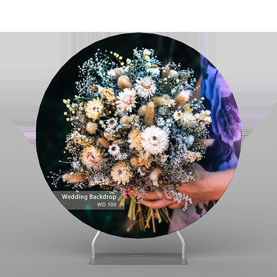 پایه دایره‌ای 6.6 فوتی دایره‌ای گلدار پس‌زمینه پارچه‌ای کششی