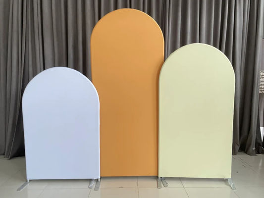 10FT EZ Tube Wedding Arch قاب پایه قاب پوشش دو طرفه قوس پس زمینه دیواری گرد کیت WD105