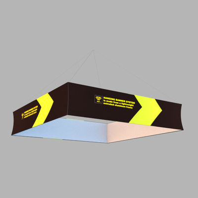 240x120x48in در نمایشگاه تجاری مثلث مربعی نمایش تابلوهای آویز پارچه بنر آویزان