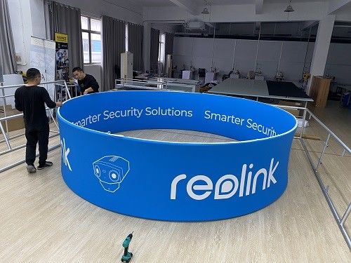 نمایشگر پاپ آپ 4FT X 1FT تابلوی آویز سقف نقاشی پارچه ای تک رو