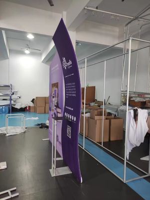 230 گرمی تنش فابریک نمایشگاه نمایشگاه نمایشگاهی با نور پس زمینه غرفه نمایشگاهی