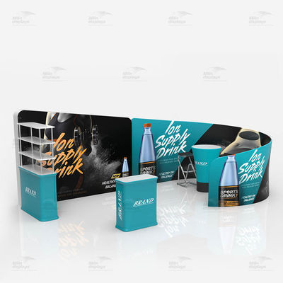 غرفه غرفه غرفه نمایش تنش پارچه 20x20 نمایشگاه نمایشگاه تجاری قابل حمل
